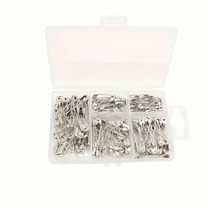 Silver Safety Pins, 150pcs/box Metal Safety Pins, Sewing Pins, Sewing Supplies Crafts, DIY Sewing Accessories for Clothes, Home, Office