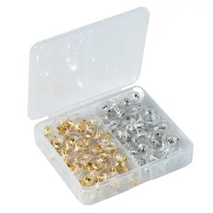 130-Pack Hypoallergenic Rubber Earring Backs - 2 Unique Designs (Flower, Ball), Secure Comfortable Fit for Stud Earrings, Jewelry Accessory to Prevent Loss