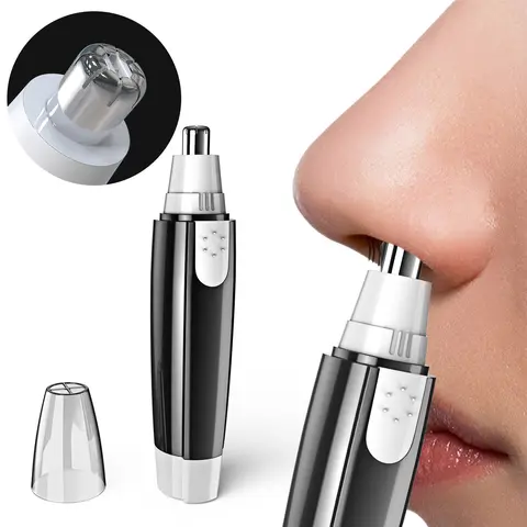 Electric Portable Multifunctional Nose Hair Remover Cordless Ear & Nose Trimmer for Men Women Pocket Size Rotary Blade System