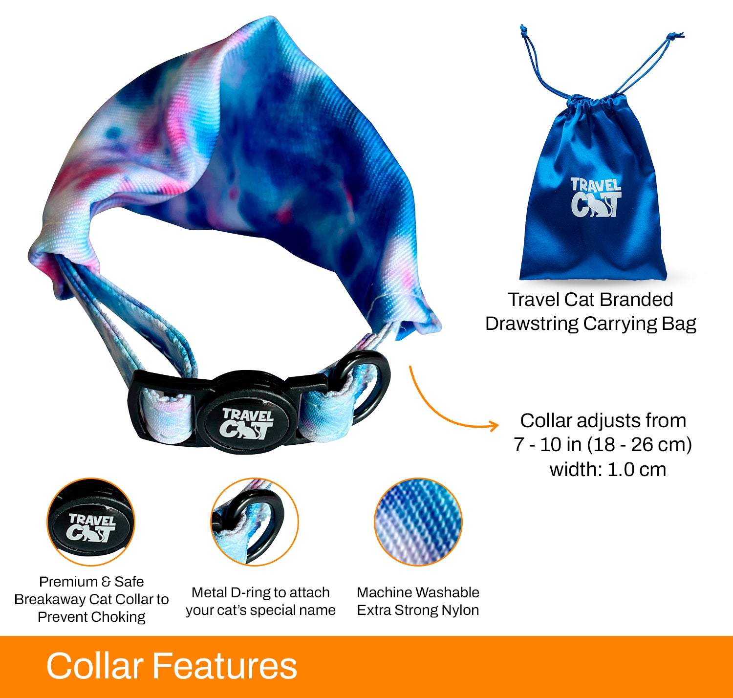 “The Groovy Cat” Bandana & Cat Collar cat bandana