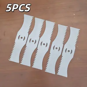 5-Piece heavy-duty lawn mower replacement blades serrated blades with sharp serrated edges for lawn mower replacement blades for efficient grass cutting (blades only)