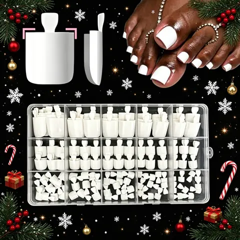 Glossy False Toenails, Fake Nails, 150 Pcs Full-Cover Short Square Press-On Acrylic Toe Nails, Artificial，15 Sizes Soft Gel False Toenail Extension,Full Cover Gel Acrylic for Salon X