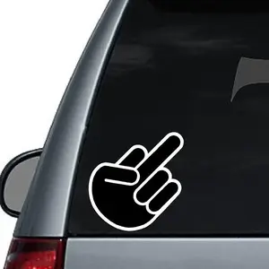 JDM car window finger decal various sizes shocker middle