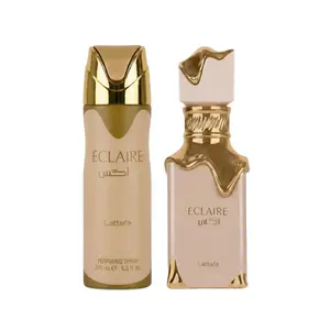 Lattafa Set Eclaire 2 Pcs 3.4 Oz Edp + 200Ml Perfumed Spray Women
