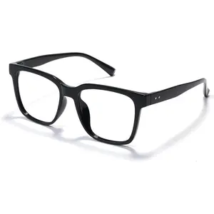 Blue Light Glasses Women/Men /Gaming/Phone Blue Blocker Anti Glare Square Black/Clear TR90 Glasses...