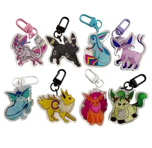 Pride Flag Eeveelution Keychains