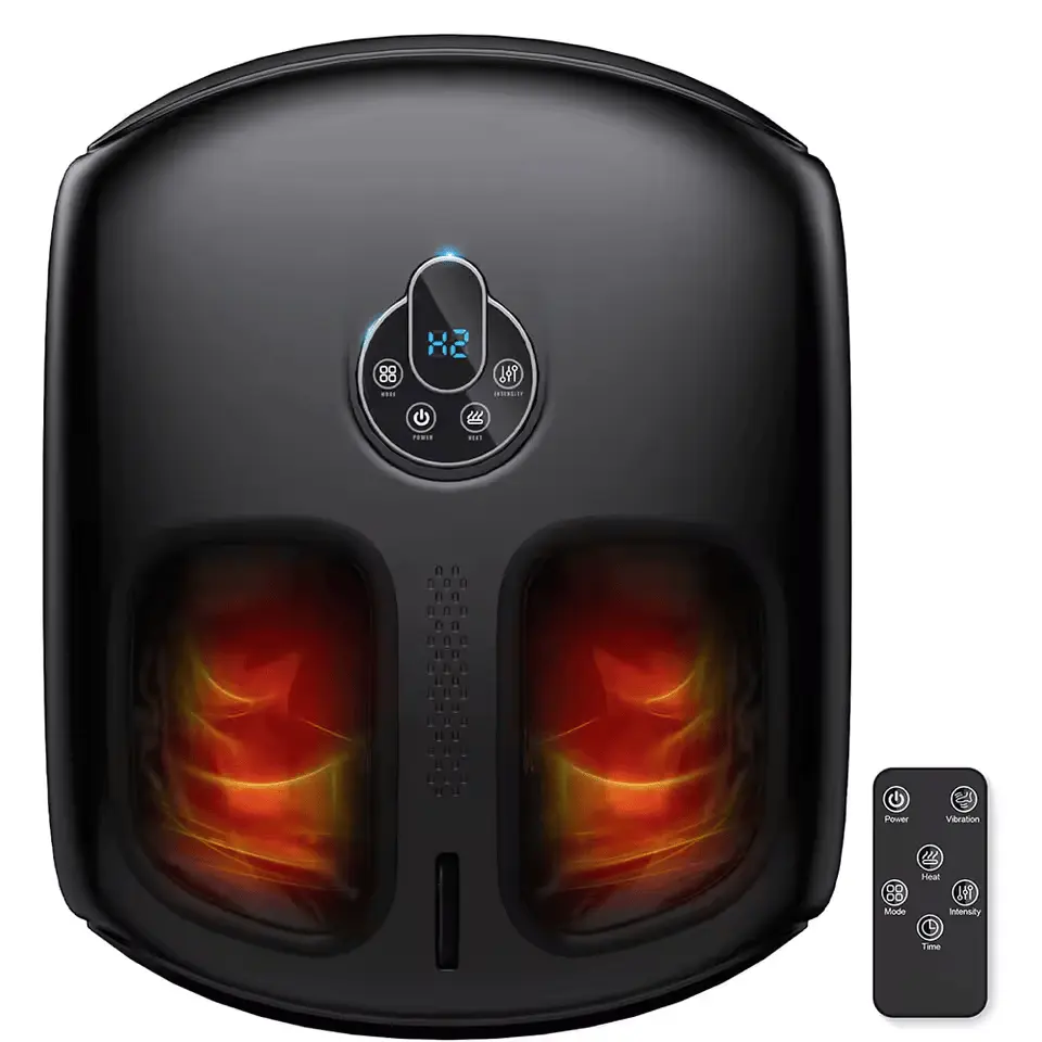 Foot Massager with Heat, Foot Massage and Calf Massage, Deep Kneading Massage, Suitable for Home and Office, Holiday Gifts