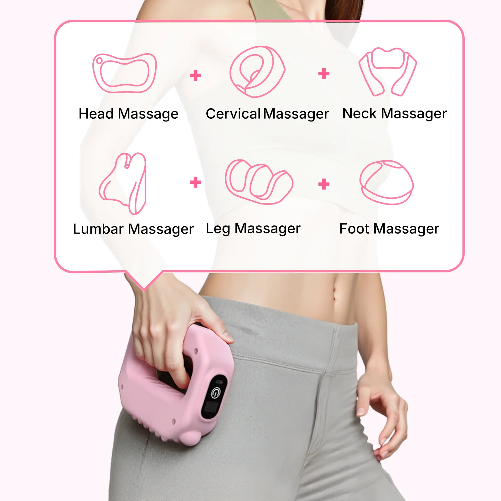 Merach Portable Vibrations Cordless Vibration for Whole Body - 6 Speed Levels Neck & Shoulder Muscle Relief Deep Tissue Percussive Massager for Relaxation Pink & Gray Design - TikTok Shop Merach Portable Vibrations Cordless Vibration for Whole Body - 6 Speed Levels Neck & Shoulder Muscle Relief Deep Tissue Percussive Massager for Relaxation Pink & Gray Design - TikTok Shop