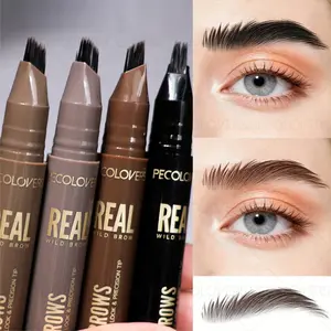 1PC Hairy Design, Accurately Fills Eyebrows and Hairline, Waterproof, Not Easy To Smudge, Wild Eyebrow Effect All Day Long, Quick Drying, Multi-color Eyebrow Pencil, Precisely Sculpted Brows, Perfect Choice for Birthday or Holiday Gift