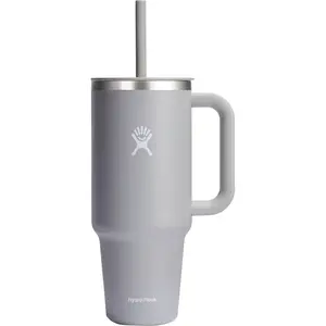 Hydro Flask 40oz Travel Tumbler Stainless Steel Insulated Cup with Lid and Straw for Cold Water and Drinks for Sports, School, Work, Car, Travel and Weekends Color: Birch