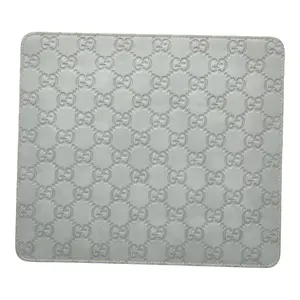 Pre-owned GUCCI Calfskin Small Leather Goods GG Logo Guccissima Leather Mouse Pad