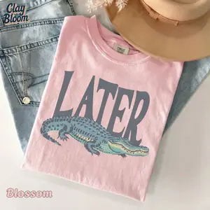 Vintage Later Gator Graphic T-Shirt | Retro 90s Alligator Comfort Colors Tee | Oversized Aesthetic Streetwear for Men & Women | Cute Animal Lover Gift | Trendy Y2K Style Short Sleeve Top | Premium Soft Cotton Loose Fit Casual Apparel - By Clay Bloom