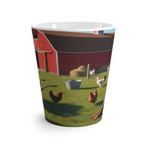 Farm Blues. Farmhouse Latte Mug | Rustic Coffee Cup, Country Kitchen Decor, Gift for Farmers, Barn-Themed Drinkware, Animal Lover's Mug