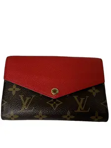 Pre-owned Louis Vuitton Leather Wallet Monogram Pallas Compact Wallet