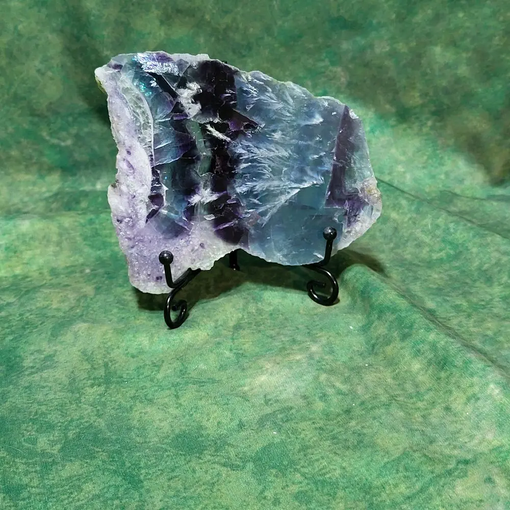 Feather flourite slab