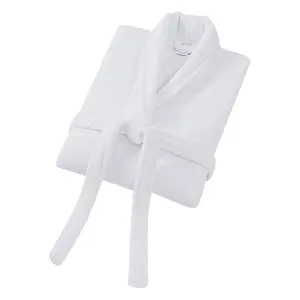 Brooklyn Loom S/M Borghese Luxe Cotton Zero Twist Bath Robe in Gift Box White