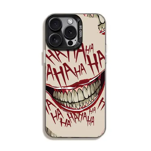 Crazy Joker Smile Grotesque Phone Case For iPhone 18 17 16 15 14 13 12 11 Pro Max Plus Y2K Creative Fashion Cover