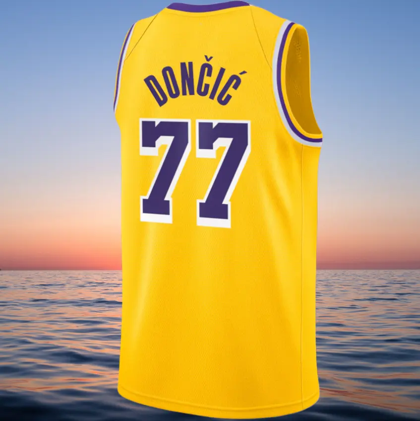 Luka Dončić Men's Classic-Design Sleeveless stitched Basketball Jerseys Gold shirt 2025