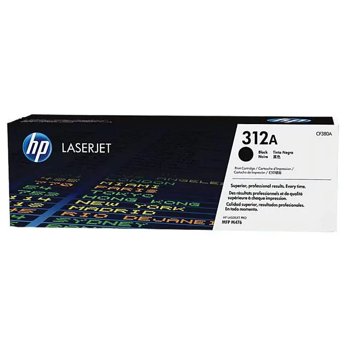Original HP 312A Standard Yield Black Toner Cartridge, CF380A