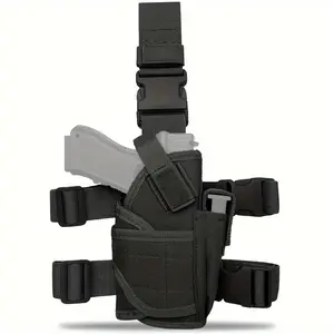 Tactical Leg Holster Tornado Unisex Outdoor Thigh Holster with Quick Release Nylon Belt Right Hand Carry Gun Magazine Holder Adjustable Velcro Closure Black Tactical Gear for Hunting Fishing and Camping Thigh Holster Tree Saddle System Level 3