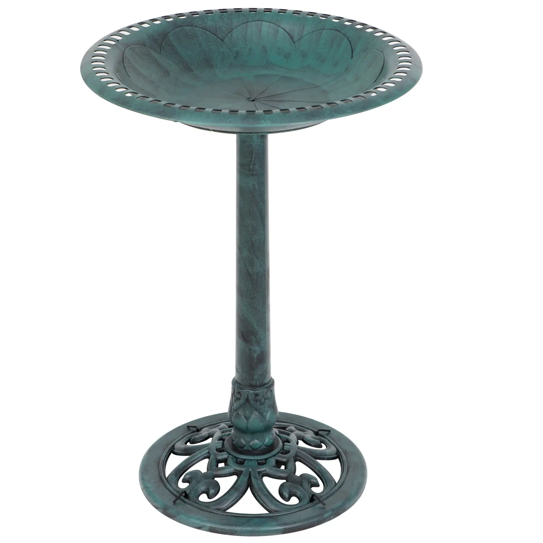 Pet Republic 28-in Vintage Bird Bath Antique Green Birdbath Outdoor Garden Backyard Decor