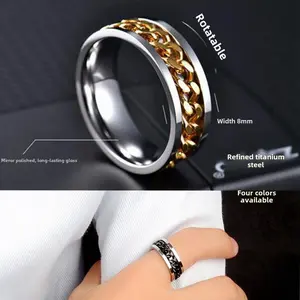 Rotating Bottle Opener Ring – Stylish and Functional Stainless Steel Chain Design – Available in Four Colors – Perfect Accessory for Everyday Use – Ideal Gift for Friends and Loved Ones for Birthdays, Holidays, and Special Occasions Y81