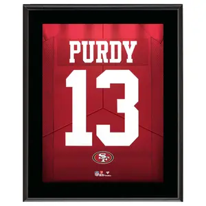 Brock Purdy 49ers 10.5" x 13" Jersey Style Number "13" Sublimated Plaque