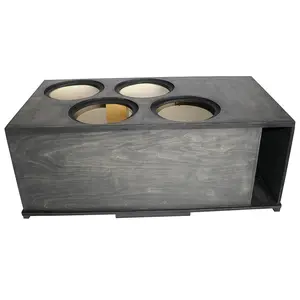 12 in Premium Birch Quad Vented Sub Box-Proudly USA Made- 32 HZ - Multi Coat Stain Finish and Sanded with Leg Support