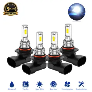 9006 9005 LED Headlight KIT Combo Bulbs 10000K High Low Beam Super Bright White 1:1 Mini Halogen Size HB3 & HB4 Accessory High Low Beam w/o Cooling Fan, Plug and Play, Non-Polarity For Chevy Ford GMC Honda Toyata Nissna Dodge Ram