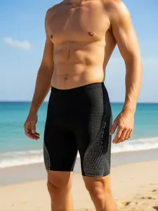 Men's New Square Cut Swimwear, Plain Design Swimming Trunks, Comfortable & Stylish Beach Wear, Ideal for Daily Use