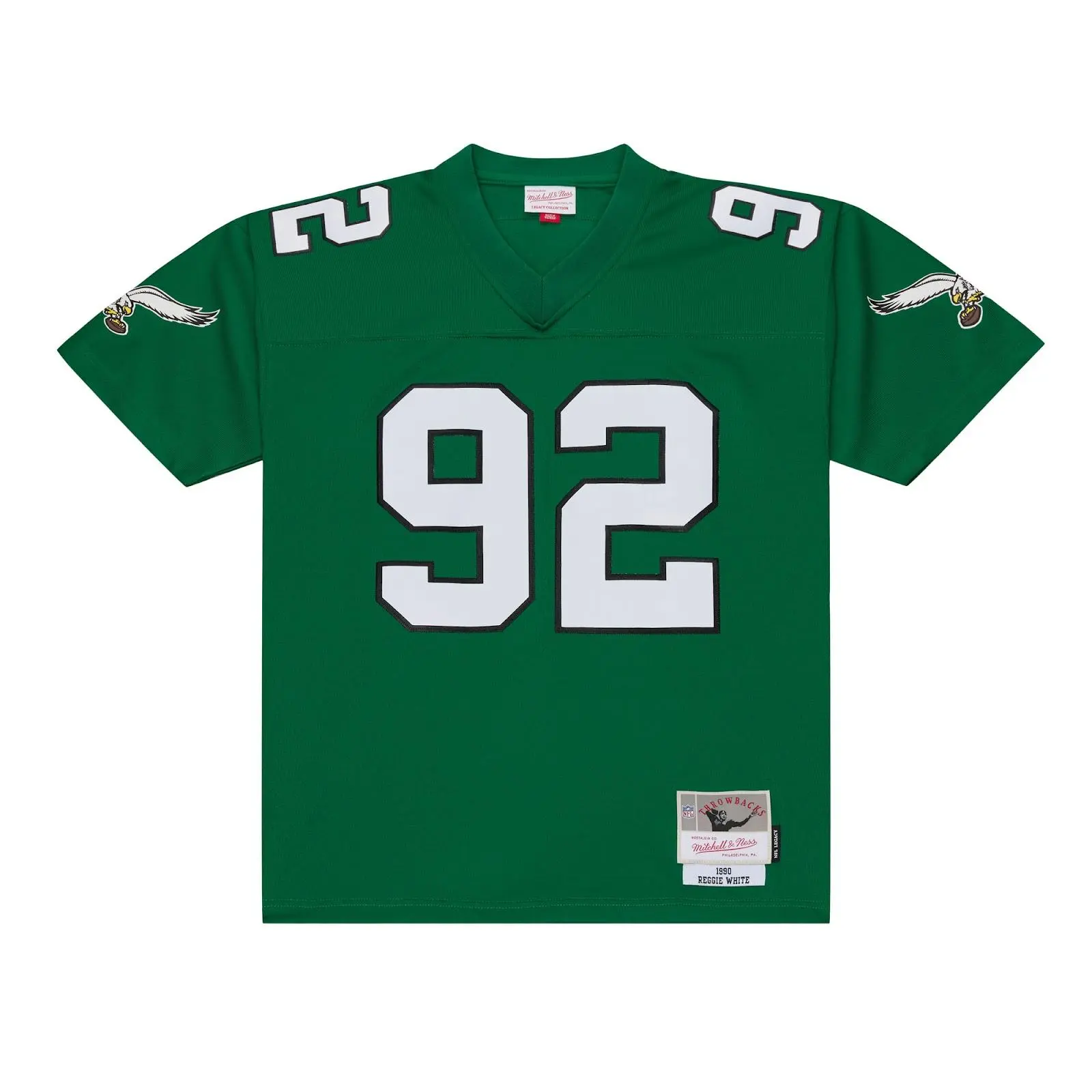 Reggie White Philadelphia Eagles 1990 Kelly Green Legacy Player Jersey NFL Throwback Mitchell & Ness