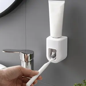 1pc Automatic Toothpaste Squeezer, Bathroom, Bathroom Wall, No Punching, Quantitative Squeezing, Simple and Lazy Toothpaste Rack, Toothpaste Holder