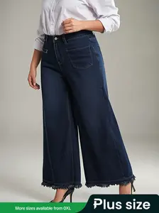 Plus-size women's wide-leg jeans for casual comfort
