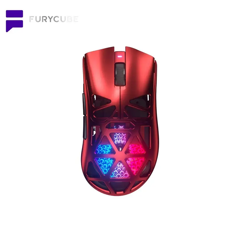 FURYCUBE G11 Tri-Mode ARGB LED Lights Gaming Mouse - PAW 3311 Precise Sensor, 2.4G/Bluetooth/Wired, Rechargeable, Accurate Cursor Control, Mini PC Accessories, Cool Gadgets for Windows 11, Office, Geek Gift for Boyfriend