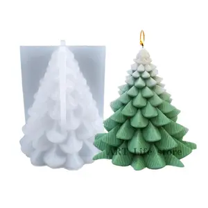 Silicone Candle Mold, 1 Count Creative Tree Shaped Candle Mold, DIY Soap Making Mold, Home Decor Supplies