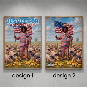 Funny Afroman Poster 🇺🇸 | Lemon Pound Cake Meme | Hip Hop Wall Art