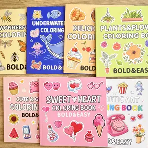 Colorful Sticker Book, 7 Counts/set DIY Coloring Book, DIY Painting Supplies for Adults & Teens, Funny Gift for Birthday Holiday, Stickers Kit