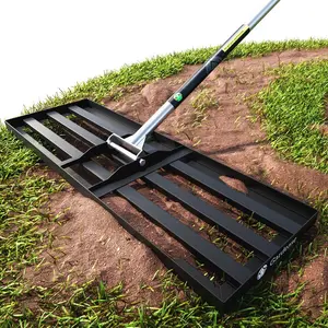 Lawn Leveling Rake 30 Inch x 10 Inch - Heavy Duty Lawn Leveler & Yard Leveling Rake - Steel Lawn Level Rake & Leveling Tool for Soil, Sand & Top Dressing