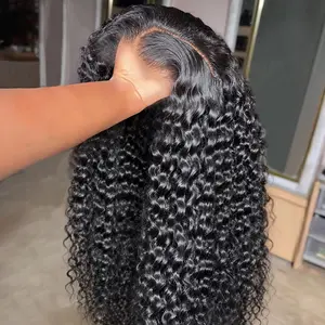 250% Curly Wigs 13x6 HD Lace Frontal Wig 100% Human Glueless Ready Wear Go Wig Deep Wave 7x5 HD Lace Closure Wig Pre Plucked Hairline Beginner Friendly