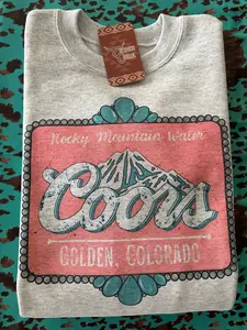 Rocky Mountain Water (Pink) - Crewneck Sweatshirt