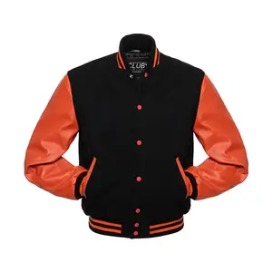 Mens premium collage Baseball Varsity jacket High School letterman Bomber/Wool body With Cowhide Leather Sleeves