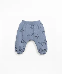 Fleece Jersey Trousers || Watercolor Bird Print