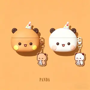 For Airpods 3 4 Pro Pro 2 Pro 3 Bear Silicone Earphone Case Accessories Cover