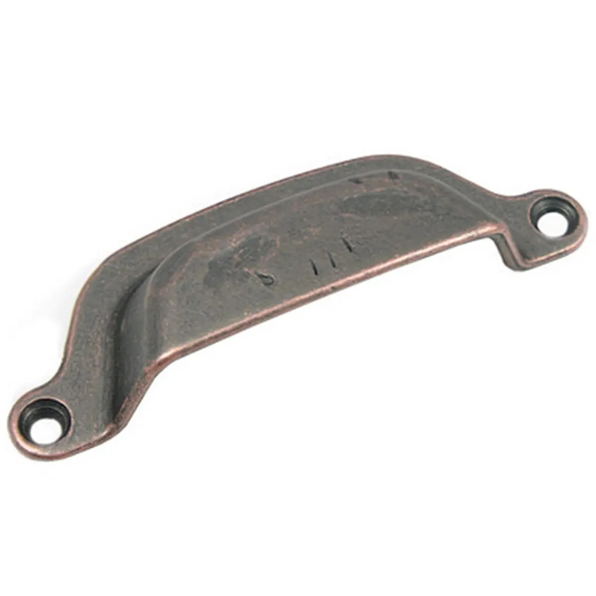 212 MAIN 3 in. Riverstone Cup Pull - Antique Copper Door Hardware, Premium Cabinet & Door Hardware Accessory