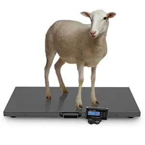 [FLASH SALE] 1100 LBS x 0.2 LBS Livestock Scale Electronic Platform Scale for Dog Goat Sheep Black