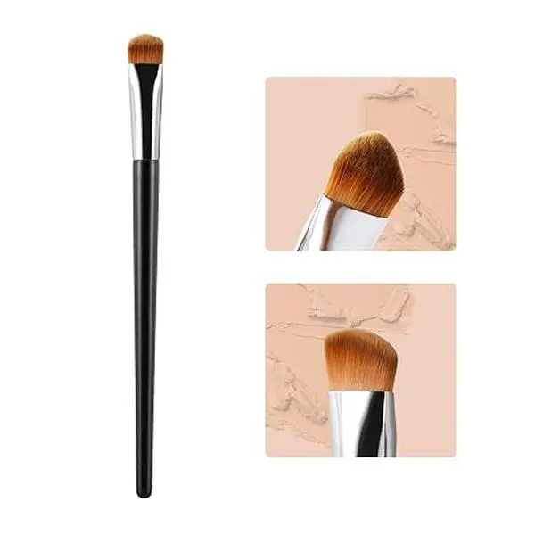 Concealer Brush Under Eye, Small Triangle Brushes for Precise Coverage Dark Circles Blemishes Acne, Easy Blending for Concealer Contour, Cream/Liquid Makeup Brush