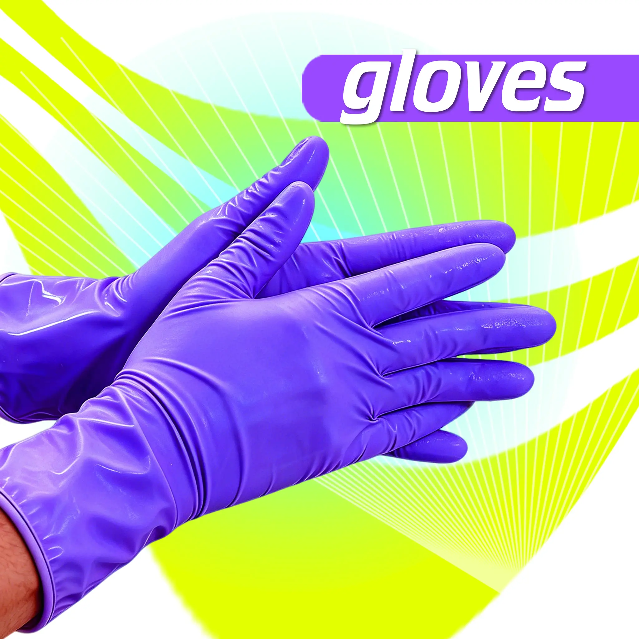 Starry Purple Full-Finger Household Cleaning Gloves - High-Quality Durable Boxed Gloves with Elastic Wrist Opening, Waterproof, Isolates Oil, Water, and Dirt, Stain-Resistant, Large Packaging for Kitchen Prep, Water Proof, Full-Finger Cleaning Gloves