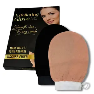 2-Pack Moroccan Exfoliating Shower Gloves, Dead Skin Remover for Ultra-Smooth Skin