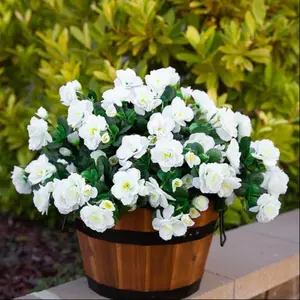 6pcs Artificial Peony Bouquet, UV-Resistant Artificial Flowers for Outside, Home Decor, Balcony Planters, Front Door, Patio, Restaurant Terrace, Wedding