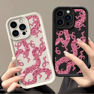 Pink Leopard snake Pattern  TPU mobile phone case applicable for iPhone 16ProMax 15 14 13 12 11 Plus cases durable shockproof protection urban sophisticated phone case cute nic natalie reynolds mosnovo  protective case